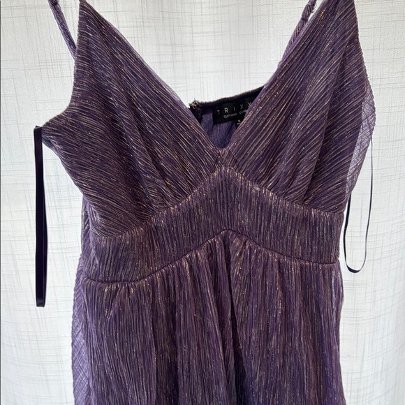 Elegant Purple Tiered Dress - Picture 5 of 5